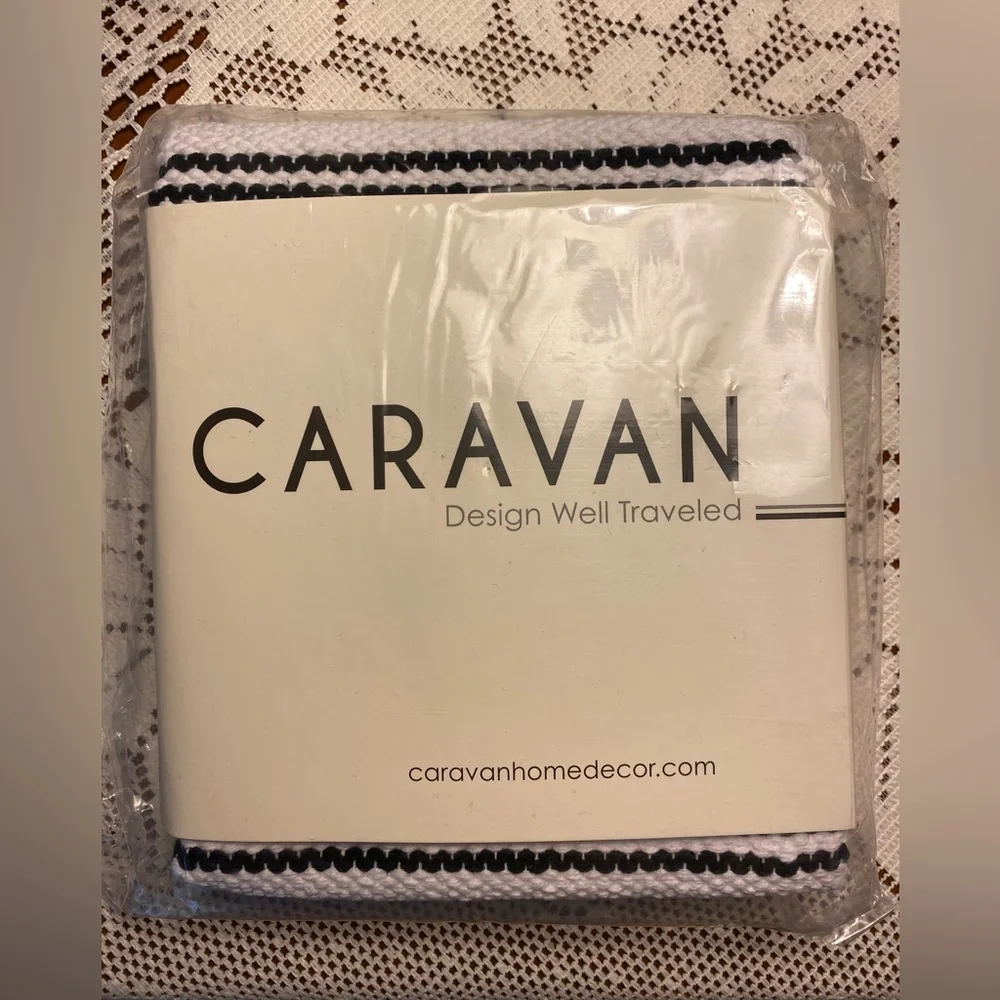 NWT Caravan Home diamond woven rug